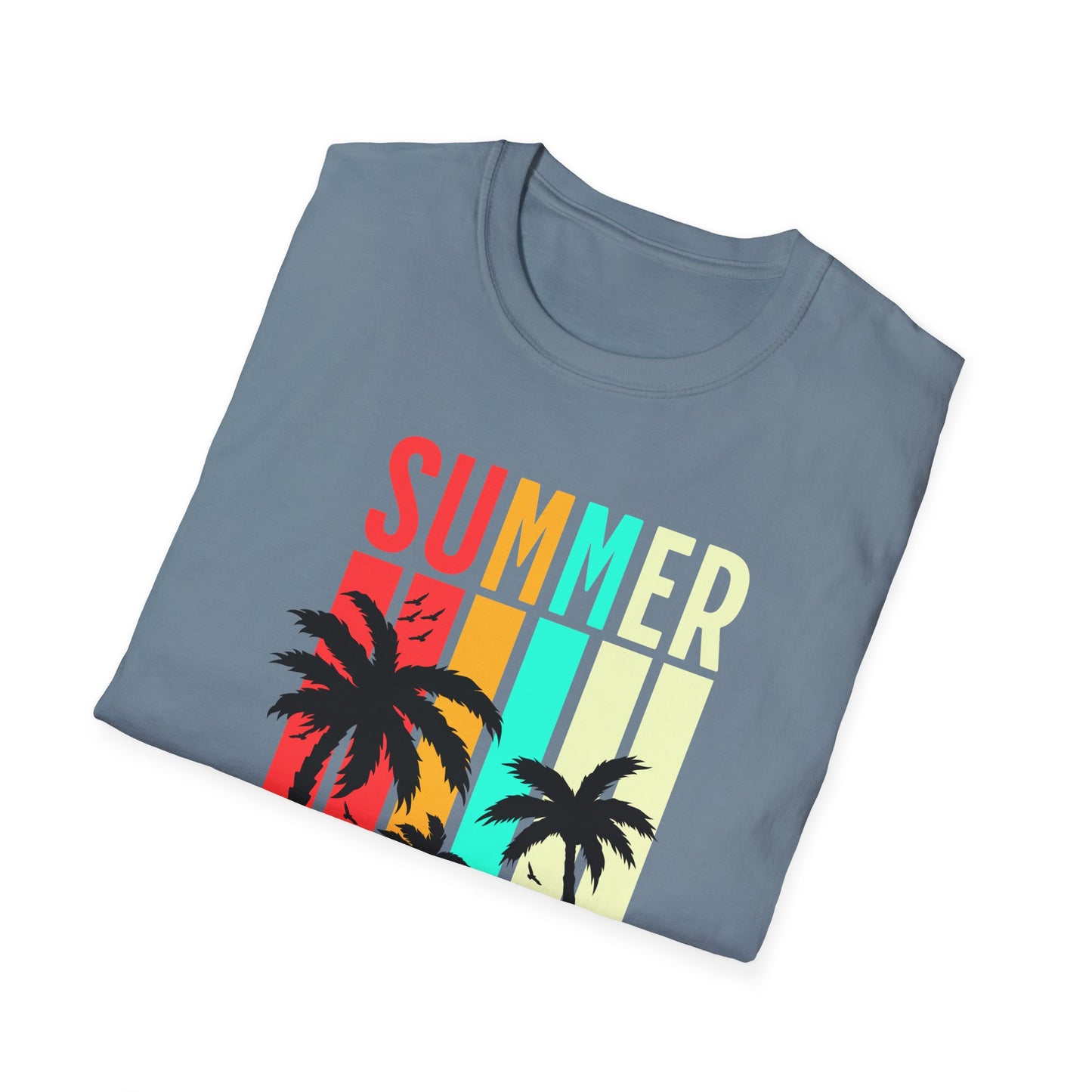 Summer Vibes Unisex T-Shirt, Beach Party Shirt, Casual Wear, Gift for Friends, Vacation Outfit, Coaster Inspired Design
