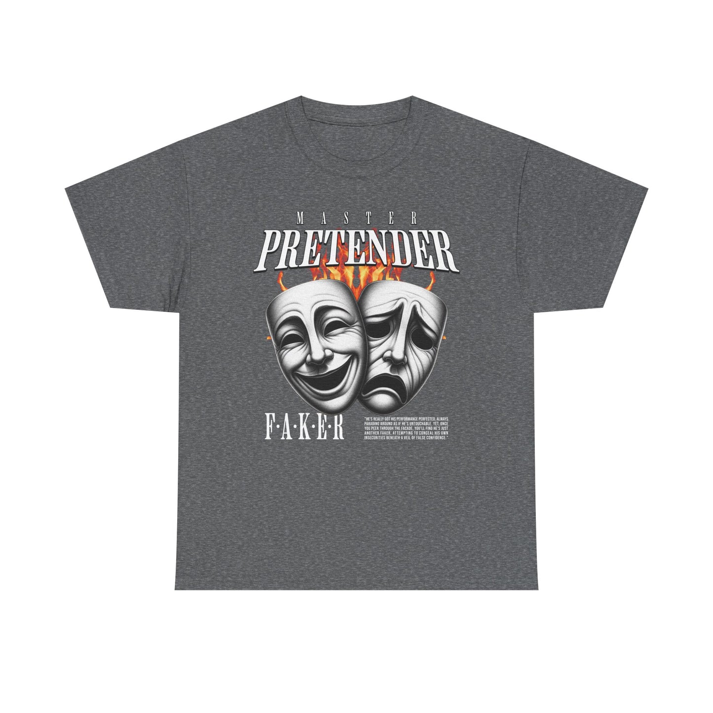 Theatrical Masks Unisex Heavy Cotton Tee, Perfect for Drama Lovers, Gift for Actors, Casual Wear, Theatre Fan Apparel