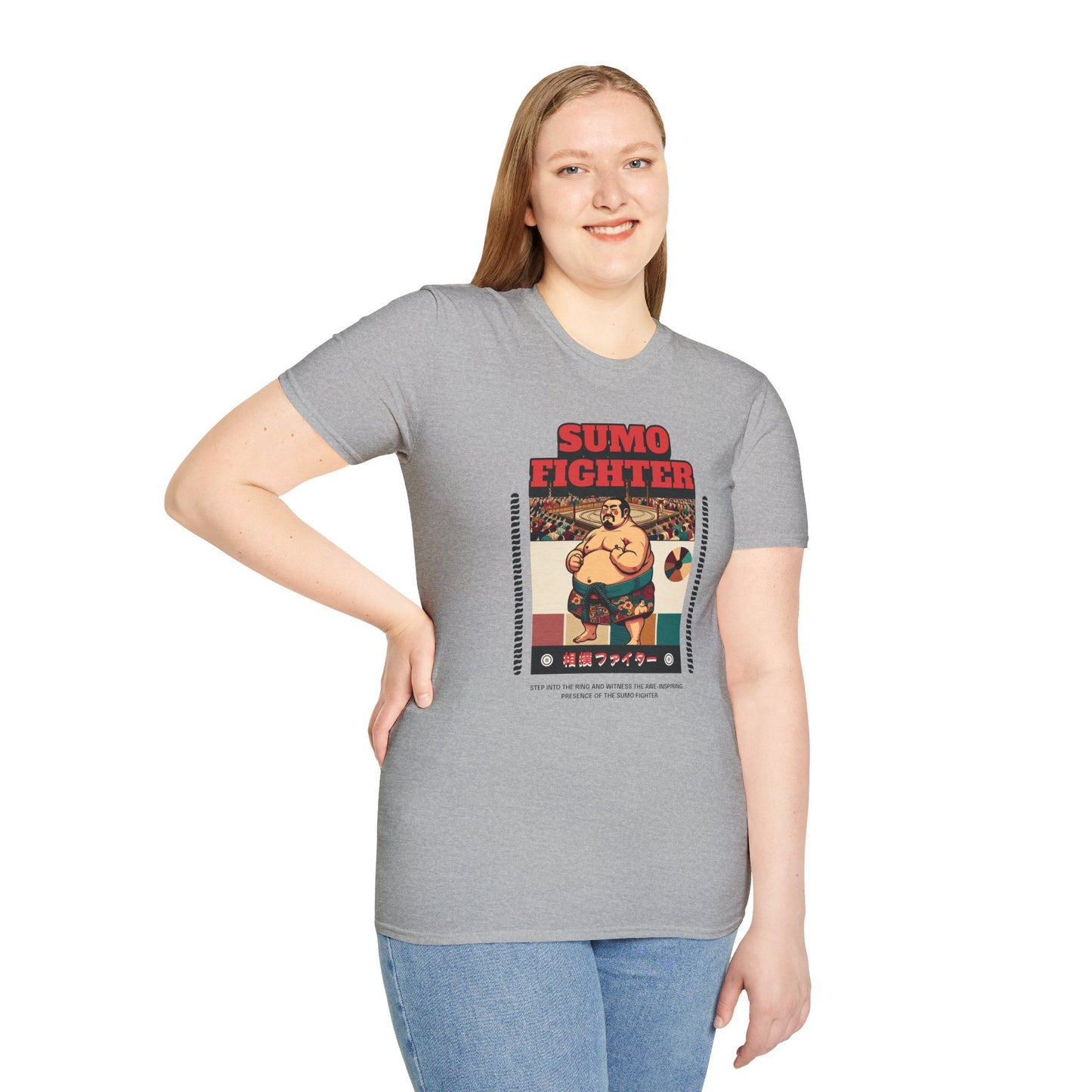 Sumo Fighter Graphic Tee | Fun Unisex T-Shirt for Sports Fans, Unique Gift, Casual Style, Anime Lovers, Vintage Aesthetic