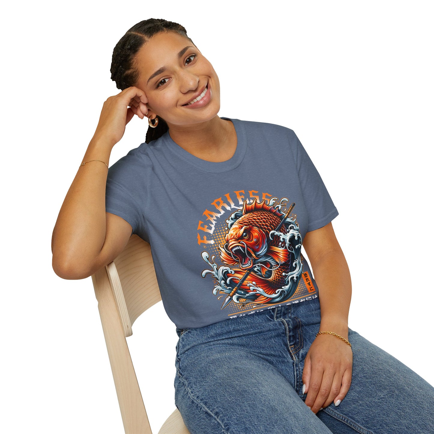 Fearless Koi Unisex Softstyle T-Shirt - Inspirational Gift, Casual Wear, Everyday Comfort, Success Apparel, Relaxed Fit