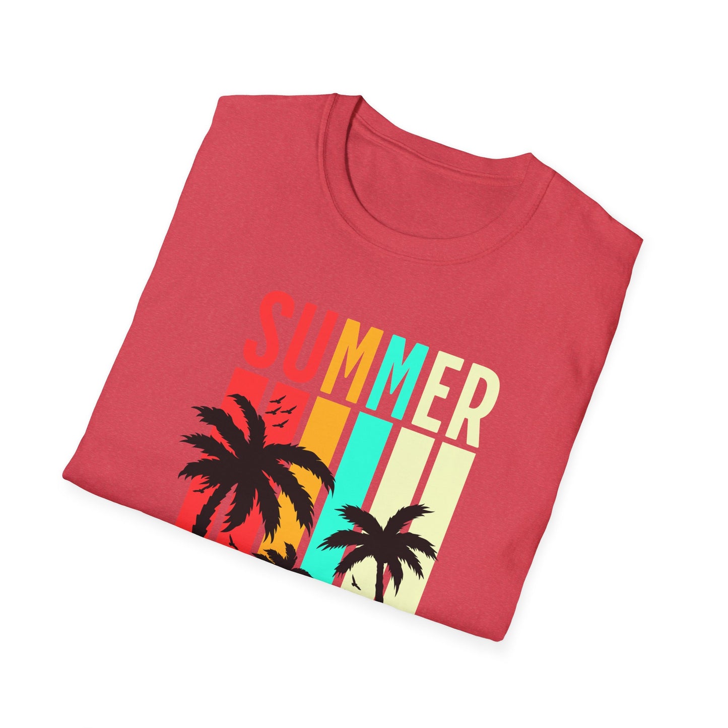 Summer Vibes Unisex T-Shirt, Beach Party Shirt, Casual Wear, Gift for Friends, Vacation Outfit, Coaster Inspired Design
