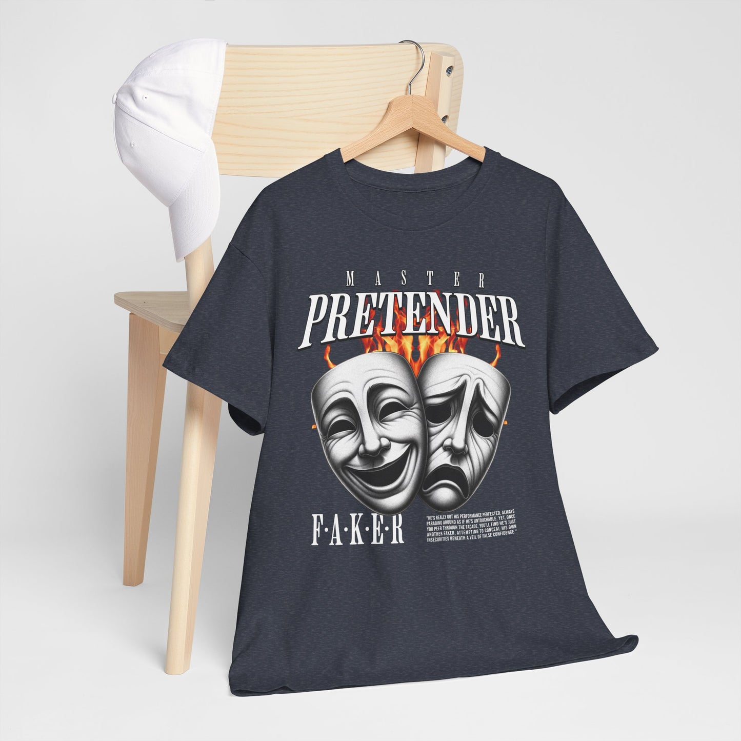 Theatrical Masks Unisex Heavy Cotton Tee, Perfect for Drama Lovers, Gift for Actors, Casual Wear, Theatre Fan Apparel