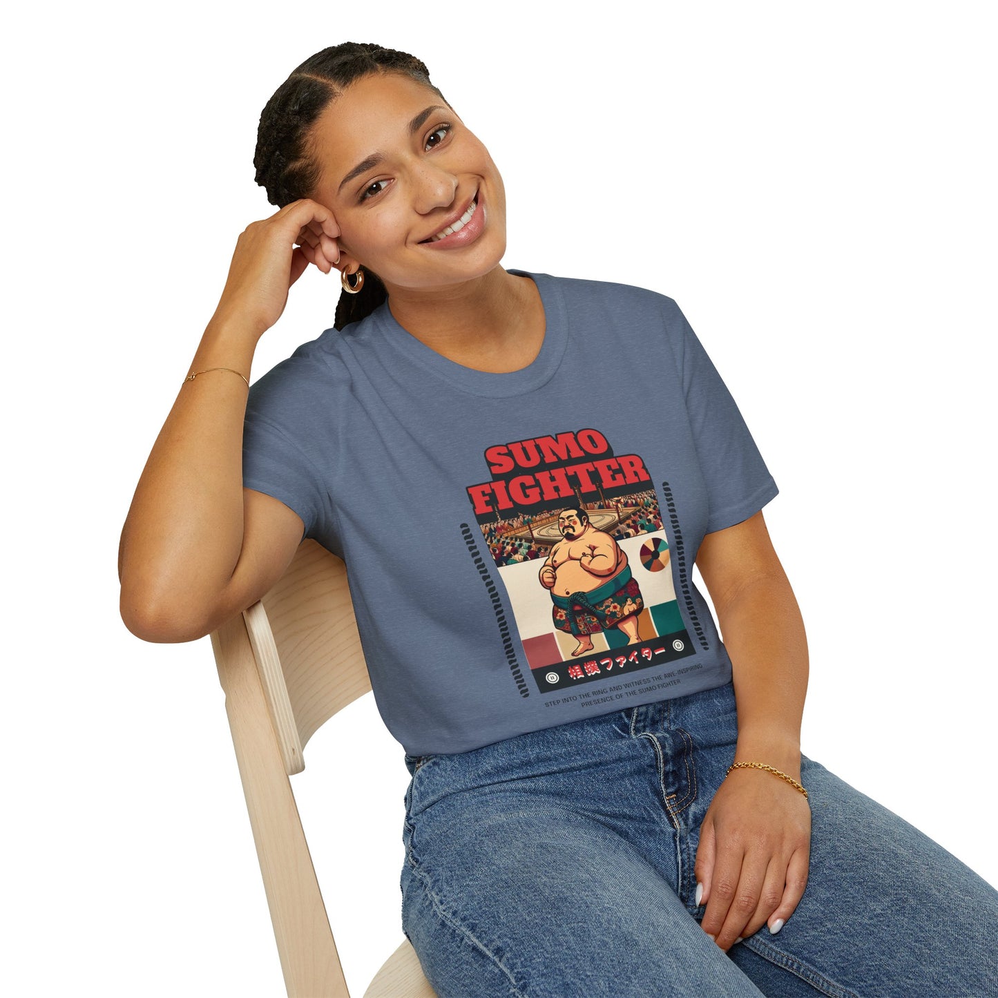Sumo Fighter Graphic Tee | Fun Unisex T-Shirt for Sports Fans, Unique Gift, Casual Style, Anime Lovers, Vintage Aesthetic