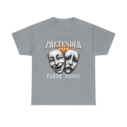 Theatrical Masks Unisex Heavy Cotton Tee, Perfect for Drama Lovers, Gift for Actors, Casual Wear, Theatre Fan Apparel