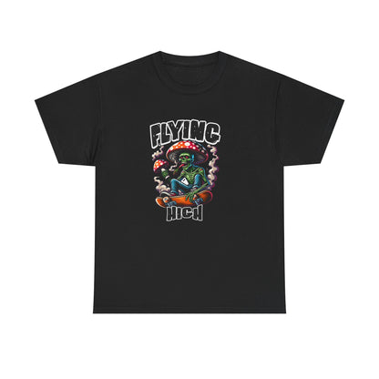 Flying High Unisex Cotton Tee, Psychedelic Shirt, Casual Wear, Gift for Stoners, Retro Fashion, Fun Graphic T-Shirt