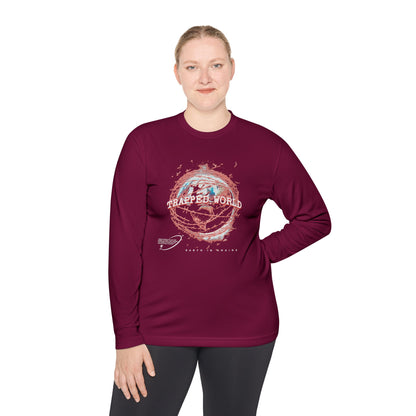 Trapped World Unisex Long Sleeve Tee, Eco-Friendly Casual Shirt, Perfect for Travel & Adventure, Gift for Nature Lovers, Spring & [...]