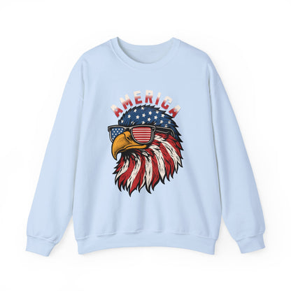 Patriotic Eagle Crewneck Sweatshirt, America Sweatshirt, Unisex Pullover, 4th of July Shirt, Eagle Graphic Sweatshirt
