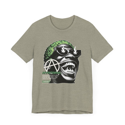 Bold Graphic Tee, Edgy Streetwear Shirt, Urban Casual Wear, Unisex Fashion Top, Gift for Music Lovers, Distinctive Artwork Tee