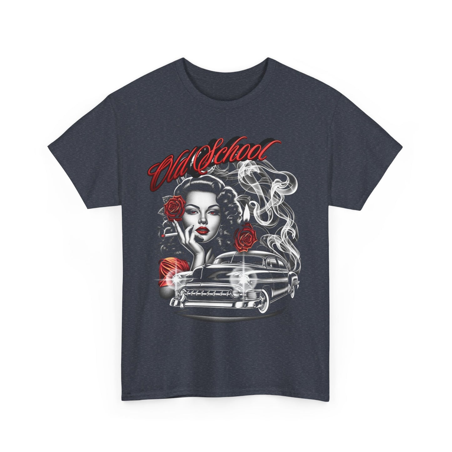 Artistic Unisex Heavy Cotton Tee - Vintage Vibes Graphic, Casual Wear, Music Lover Gift, Street Style Tee, Unisex Shirt