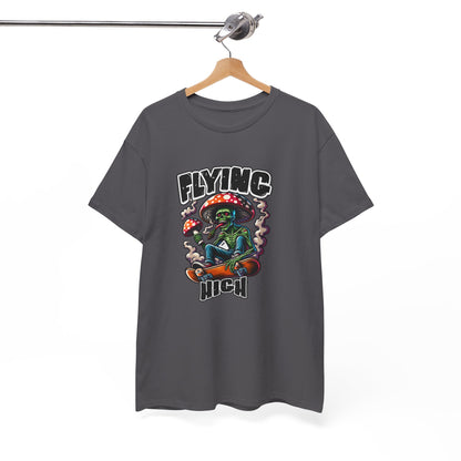 Flying High Unisex Cotton Tee, Psychedelic Shirt, Casual Wear, Gift for Stoners, Retro Fashion, Fun Graphic T-Shirt