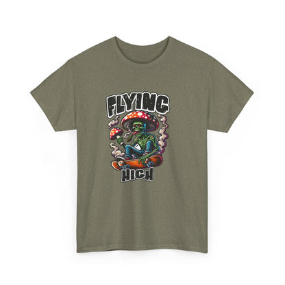 Flying High Unisex Cotton Tee, Psychedelic Shirt, Casual Wear, Gift for Stoners, Retro Fashion, Fun Graphic T-Shirt