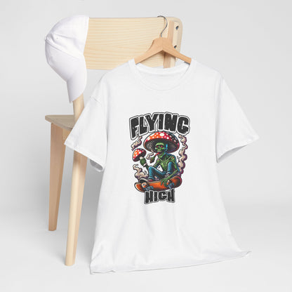 Flying High Unisex Cotton Tee, Psychedelic Shirt, Casual Wear, Gift for Stoners, Retro Fashion, Fun Graphic T-Shirt