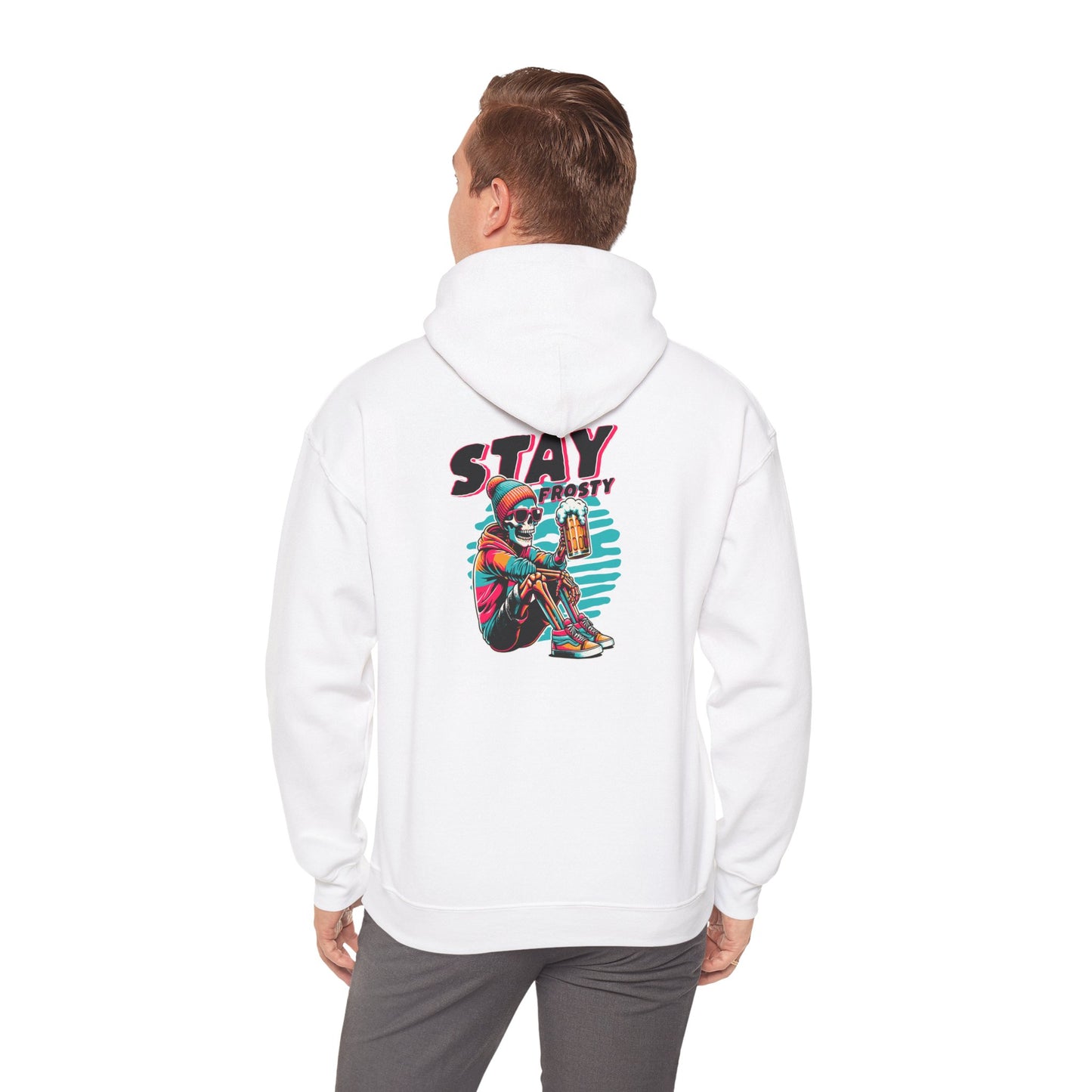 Stay Frosty Hooded Sweatshirt - Cozy Unisex Hoodie for Winter, Gift for Friends, Holiday Style, Casual Wear, Everyday Comfort