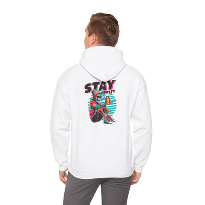 Stay Frosty Hooded Sweatshirt - Cozy Unisex Hoodie for Winter, Gift for Friends, Holiday Style, Casual Wear, Everyday Comfort