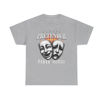 Theatrical Masks Unisex Heavy Cotton Tee, Perfect for Drama Lovers, Gift for Actors, Casual Wear, Theatre Fan Apparel