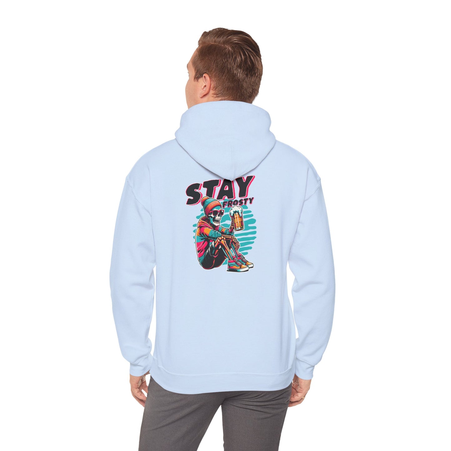 Stay Frosty Hooded Sweatshirt - Cozy Unisex Hoodie for Winter, Gift for Friends, Holiday Style, Casual Wear, Everyday Comfort
