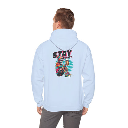 Stay Frosty Hooded Sweatshirt - Cozy Unisex Hoodie for Winter, Gift for Friends, Holiday Style, Casual Wear, Everyday Comfort