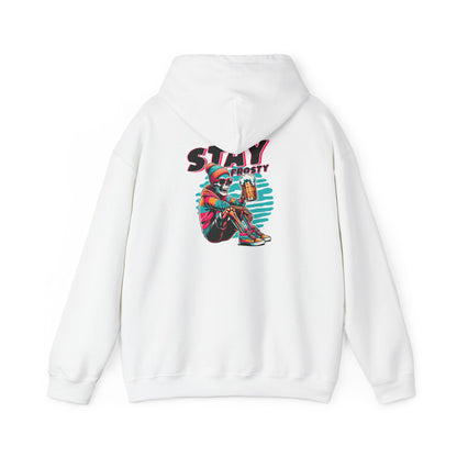 Stay Frosty Hooded Sweatshirt - Cozy Unisex Hoodie for Winter, Gift for Friends, Holiday Style, Casual Wear, Everyday Comfort