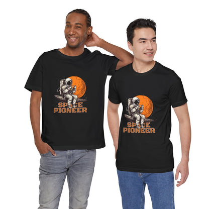 Space Pioneer Astronaut Tee, Cosmic Shirt, Gift for Astro Lovers, Unisex Graphic Tee, Sci-Fi T-Shirt, Casual Spacewear