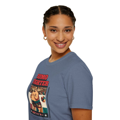 Sumo Fighter Graphic Tee | Fun Unisex T-Shirt for Sports Fans, Unique Gift, Casual Style, Anime Lovers, Vintage Aesthetic