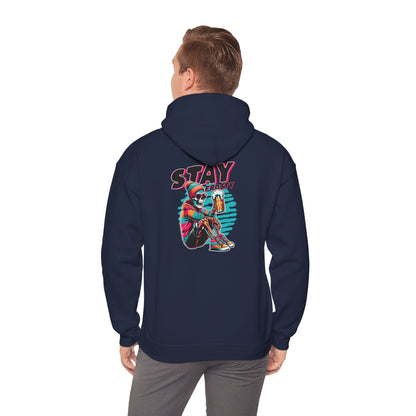 Stay Frosty Hooded Sweatshirt - Cozy Unisex Hoodie for Winter, Gift for Friends, Holiday Style, Casual Wear, Everyday Comfort