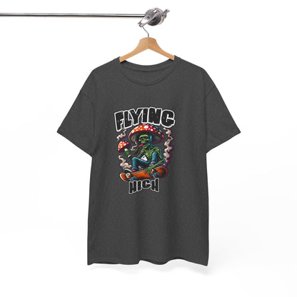 Flying High Unisex Cotton Tee, Psychedelic Shirt, Casual Wear, Gift for Stoners, Retro Fashion, Fun Graphic T-Shirt