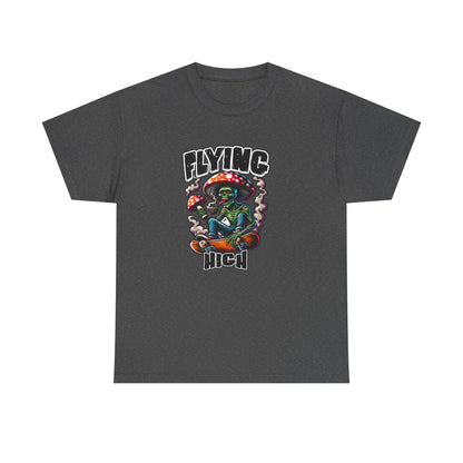 Flying High Unisex Cotton Tee, Psychedelic Shirt, Casual Wear, Gift for Stoners, Retro Fashion, Fun Graphic T-Shirt