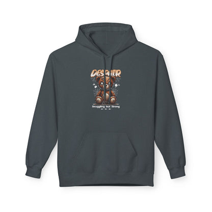 Despair Bear Hoodie | Cozy Graphic Fleece Sweatshirt for Comfort | Cute Gift for Friends | Fall Essentials | Unisex Casual Wear