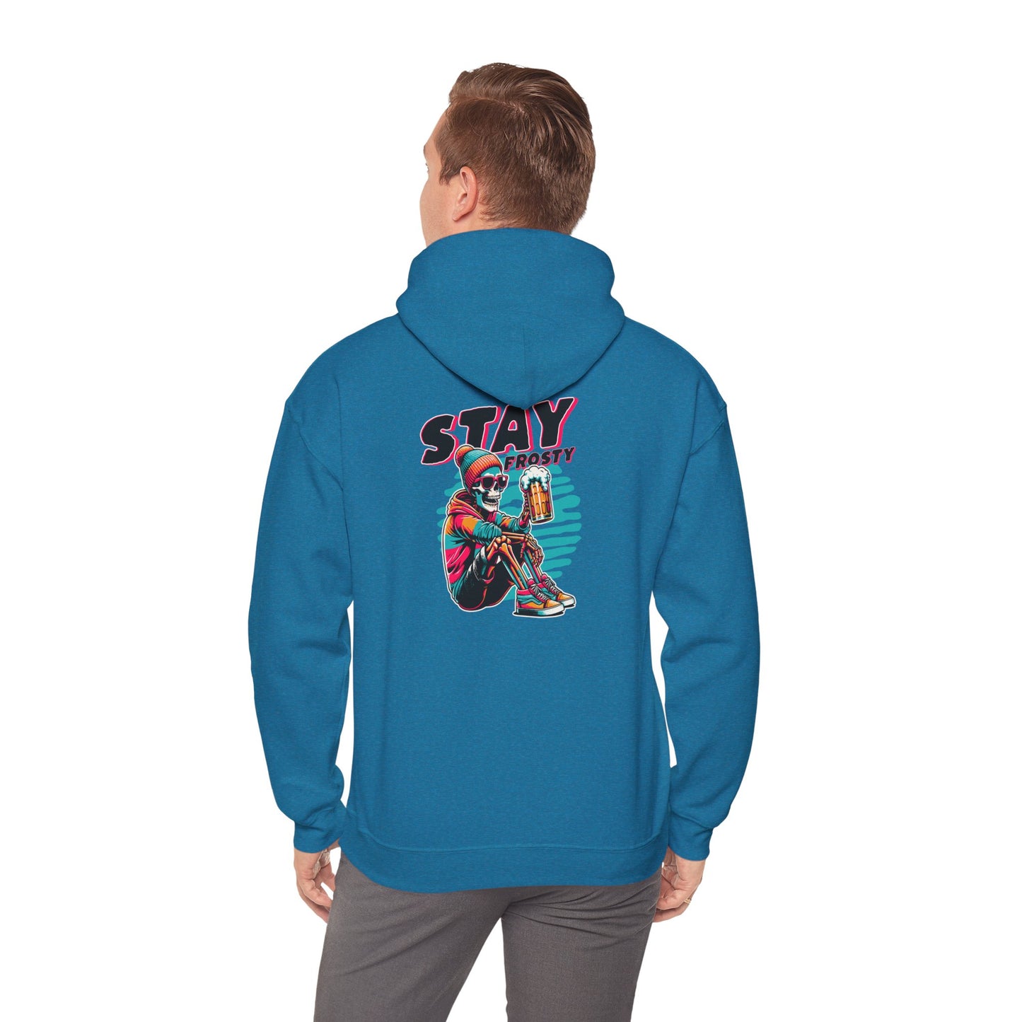 Stay Frosty Hooded Sweatshirt - Cozy Unisex Hoodie for Winter, Gift for Friends, Holiday Style, Casual Wear, Everyday Comfort