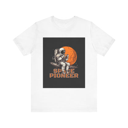 Space Pioneer Unisex Tee - Astronaut Graphic Shirt, Cool Space Themed Gift, Sci-Fi Lover Apparel, Casual Wear, Cosmic Adventure