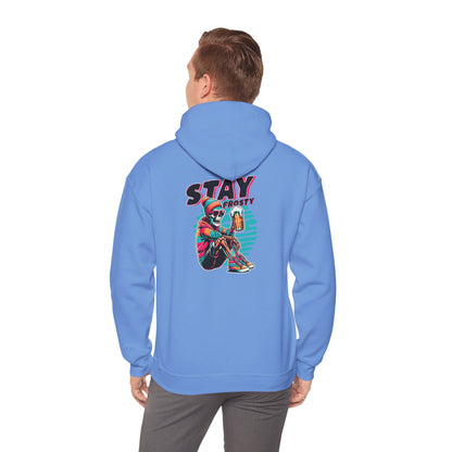 Stay Frosty Hooded Sweatshirt - Cozy Unisex Hoodie for Winter, Gift for Friends, Holiday Style, Casual Wear, Everyday Comfort