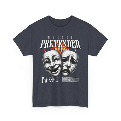 Theatrical Masks Unisex Heavy Cotton Tee, Perfect for Drama Lovers, Gift for Actors, Casual Wear, Theatre Fan Apparel
