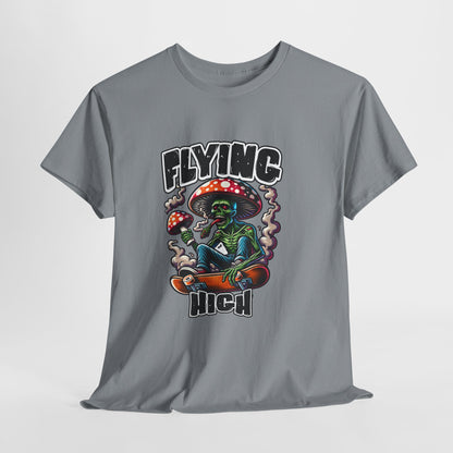 Flying High Unisex Cotton Tee, Psychedelic Shirt, Casual Wear, Gift for Stoners, Retro Fashion, Fun Graphic T-Shirt
