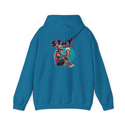 Stay Frosty Hooded Sweatshirt - Cozy Unisex Hoodie for Winter, Gift for Friends, Holiday Style, Casual Wear, Everyday Comfort