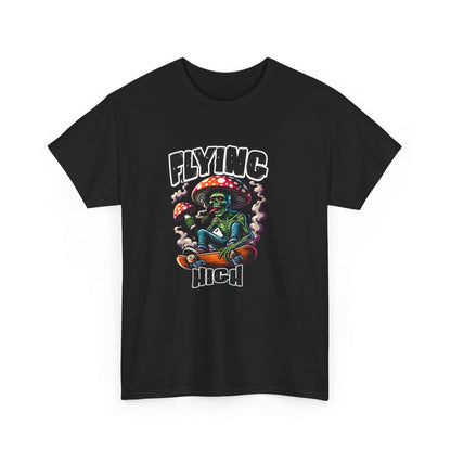 Flying High Unisex Cotton Tee, Psychedelic Shirt, Casual Wear, Gift for Stoners, Retro Fashion, Fun Graphic T-Shirt