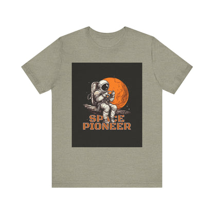 Space Pioneer Unisex Tee - Astronaut Graphic Shirt, Cool Space Themed Gift, Sci-Fi Lover Apparel, Casual Wear, Cosmic Adventure