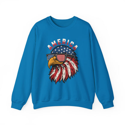 Patriotic Eagle Crewneck Sweatshirt, America Sweatshirt, Unisex Pullover, 4th of July Shirt, Eagle Graphic Sweatshirt