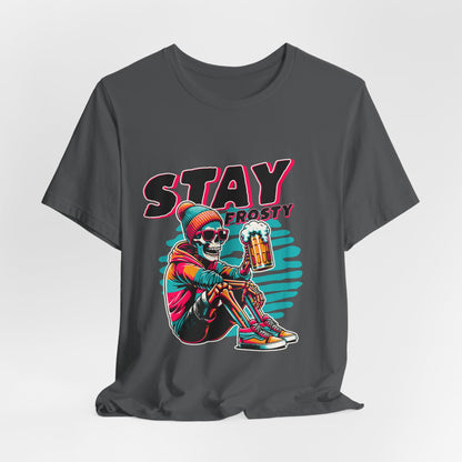 Stay Frosty Unisex Tee, Cool Graphic Shirt, Summer Vibes, Casual Wear, Gift for Him, Music Festival Fashion
