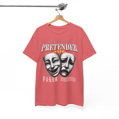 Theatrical Masks Unisex Heavy Cotton Tee, Perfect for Drama Lovers, Gift for Actors, Casual Wear, Theatre Fan Apparel