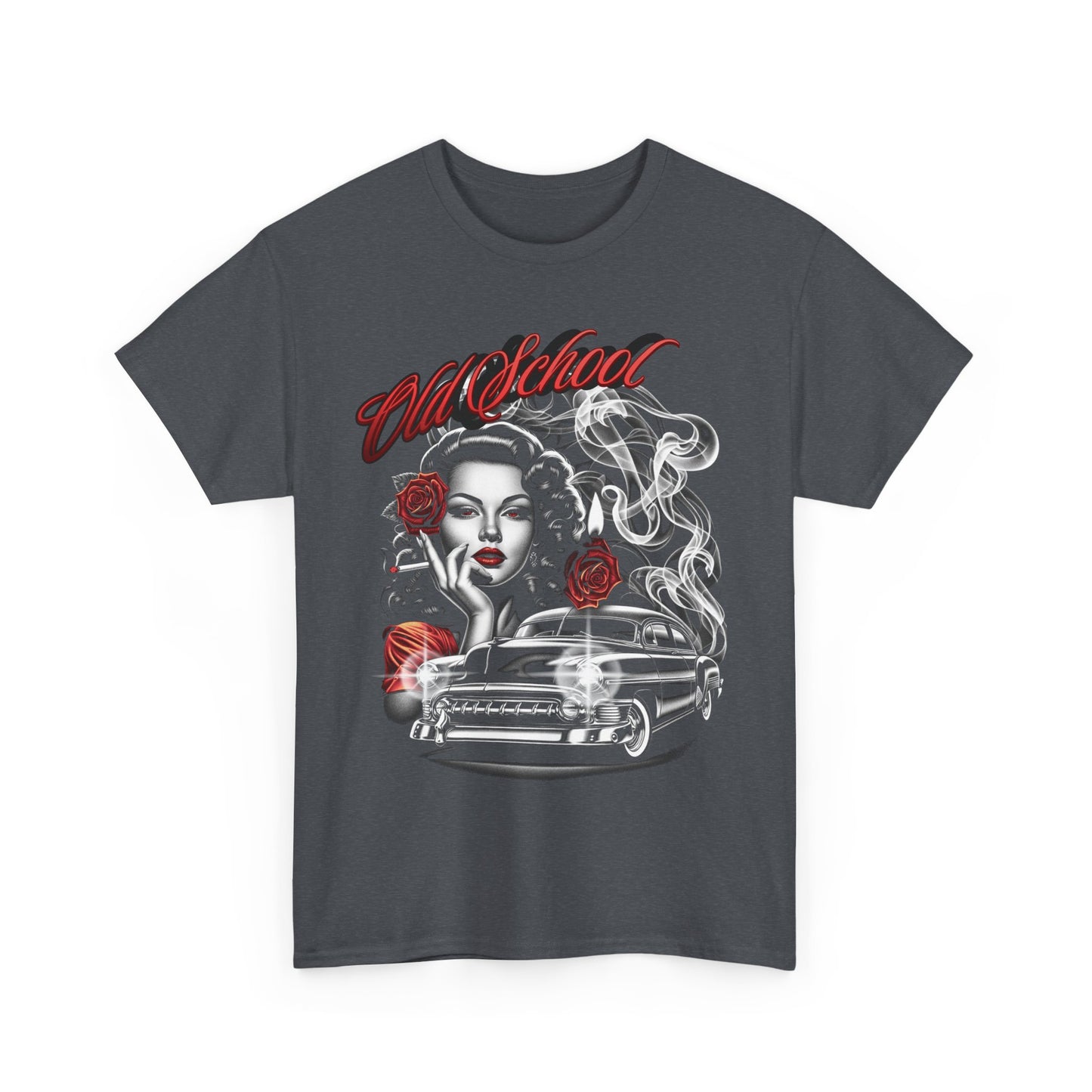 Artistic Unisex Heavy Cotton Tee - Vintage Vibes Graphic, Casual Wear, Music Lover Gift, Street Style Tee, Unisex Shirt
