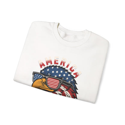 Patriotic Eagle Crewneck Sweatshirt, America Sweatshirt, Unisex Pullover, 4th of July Shirt, Eagle Graphic Sweatshirt
