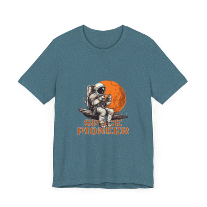 Space Pioneer Astronaut Tee, Cosmic Shirt, Gift for Astro Lovers, Unisex Graphic Tee, Sci-Fi T-Shirt, Casual Spacewear