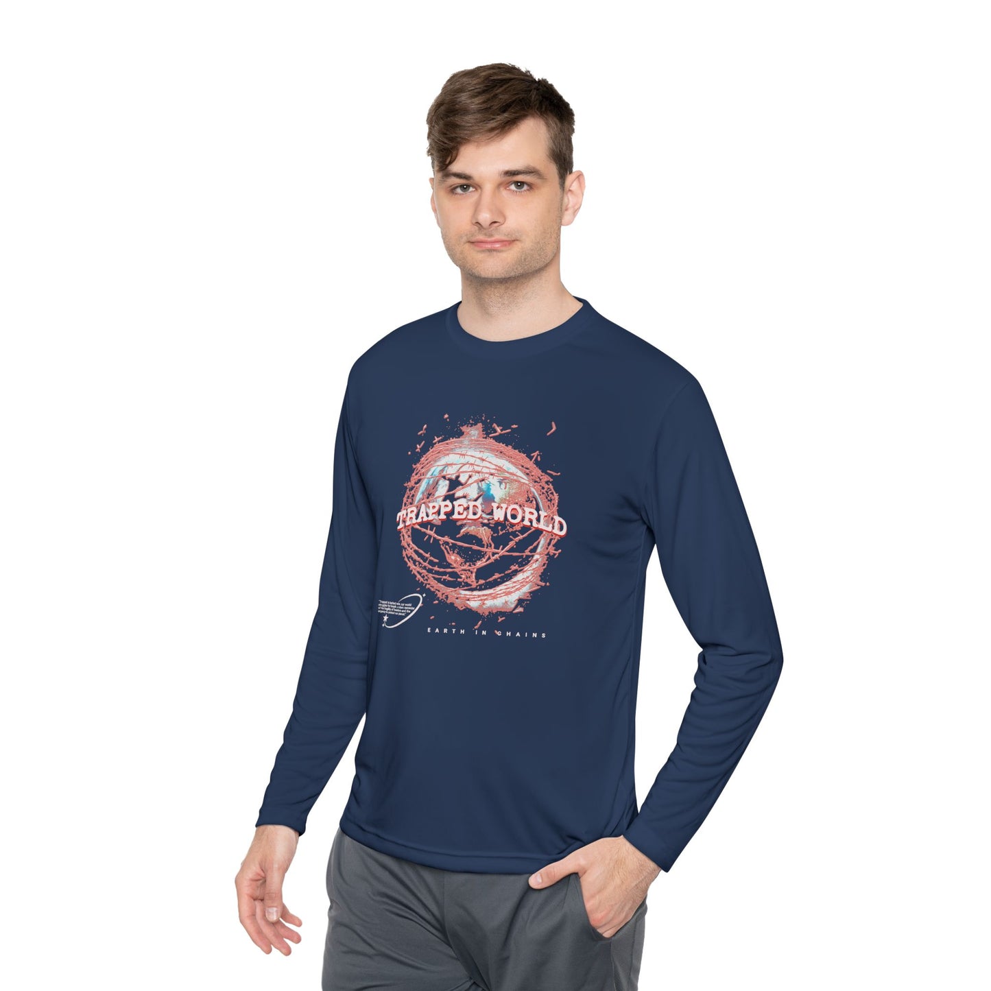 Trapped World Unisex Long Sleeve Tee, Eco-Friendly Casual Shirt, Perfect for Travel & Adventure, Gift for Nature Lovers, Spring & [...]
