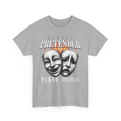 Theatrical Masks Unisex Heavy Cotton Tee, Perfect for Drama Lovers, Gift for Actors, Casual Wear, Theatre Fan Apparel