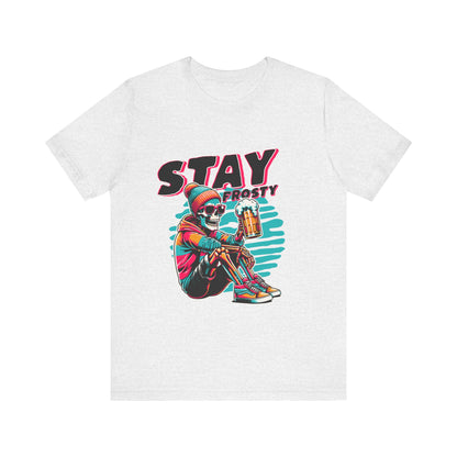 Stay Frosty Unisex Tee, Cool Graphic Shirt, Summer Vibes, Casual Wear, Gift for Him, Music Festival Fashion