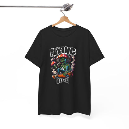 Flying High Unisex Cotton Tee, Psychedelic Shirt, Casual Wear, Gift for Stoners, Retro Fashion, Fun Graphic T-Shirt