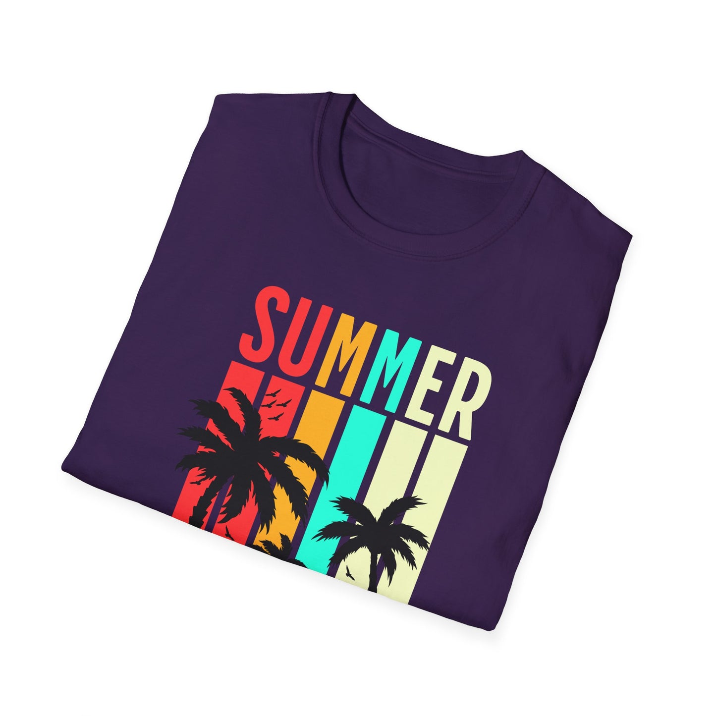 Summer Vibes Unisex T-Shirt, Beach Party Shirt, Casual Wear, Gift for Friends, Vacation Outfit, Coaster Inspired Design