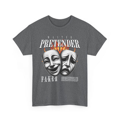 Theatrical Masks Unisex Heavy Cotton Tee, Perfect for Drama Lovers, Gift for Actors, Casual Wear, Theatre Fan Apparel