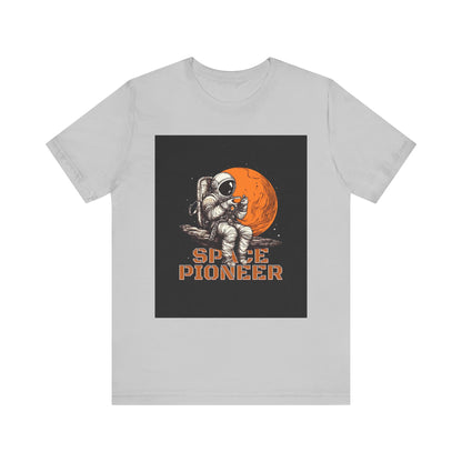 Space Pioneer Unisex Tee - Astronaut Graphic Shirt, Cool Space Themed Gift, Sci-Fi Lover Apparel, Casual Wear, Cosmic Adventure