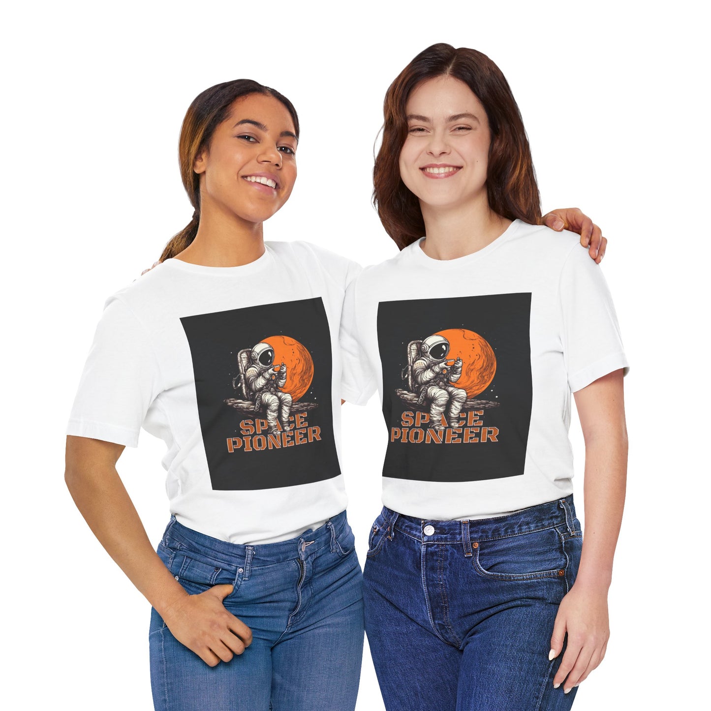 Space Pioneer Unisex Tee - Astronaut Graphic Shirt, Cool Space Themed Gift, Sci-Fi Lover Apparel, Casual Wear, Cosmic Adventure